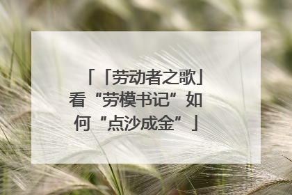 「劳动者之歌」看“劳模书记”如何“点沙成金”