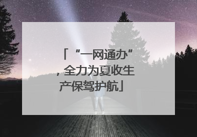 “一网通办”，全力为夏收生产保驾护航