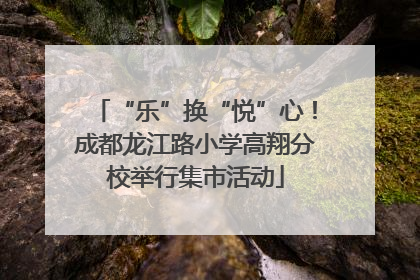 “乐”换“悦”心！成都龙江路小学高翔分校举行集市活动