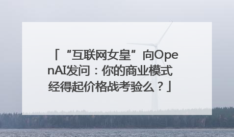 “互联网女皇”向OpenAI发问：你的商业模式经得起价格战考验么？