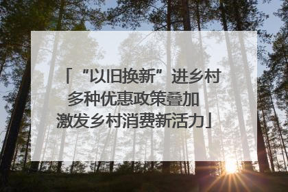 “以旧换新”进乡村 多种优惠政策叠加 激发乡村消费新活力