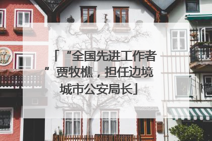 “全国先进工作者”贾牧樵，担任边境城市公安局长