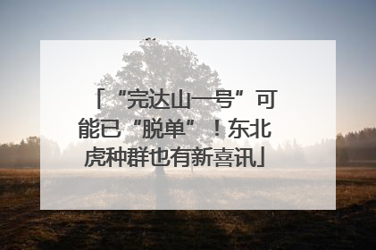“完达山一号”可能已“脱单”！东北虎种群也有新喜讯