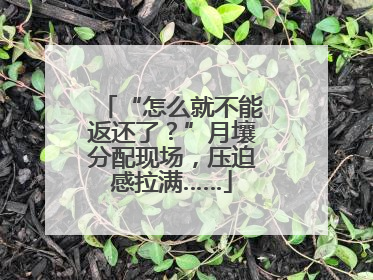 “怎么就不能返还了？”月壤分配现场，压迫感拉满……
