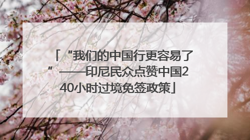 “我们的中国行更容易了”——印尼民众点赞中国240小时过境免签政策