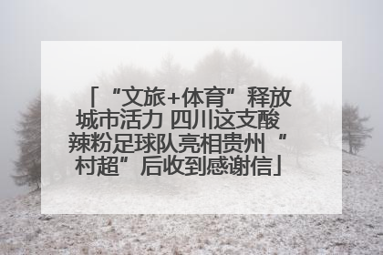 “文旅+体育”释放城市活力 四川这支酸辣粉足球队亮相贵州“村超”后收到感谢信