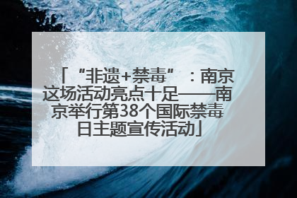 “非遗+禁毒”：南京这场活动亮点十足——南京举行第38个国际禁毒日主题宣传活动