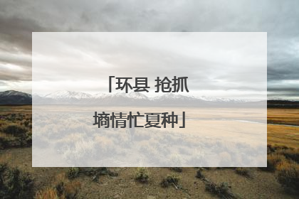 环县 抢抓墒情忙夏种