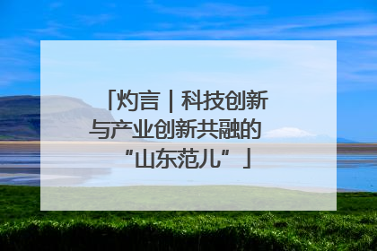 灼言｜科技创新与产业创新共融的“山东范儿”