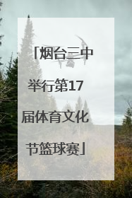 烟台三中举行第17届体育文化节篮球赛