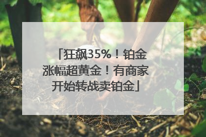 狂飙35%！铂金涨幅超黄金！有商家开始转战卖铂金