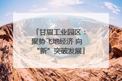 甘眉工业园区：聚势飞地经济 向“新”突破发展
