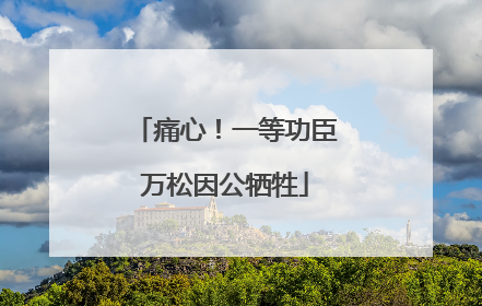 痛心！一等功臣万松因公牺牲
