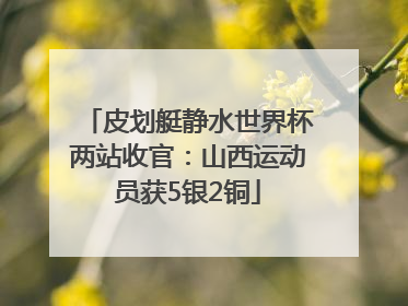 皮划艇静水世界杯两站收官：山西运动员获5银2铜