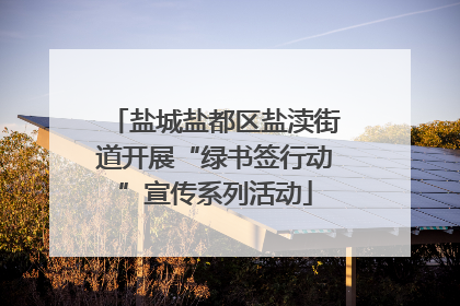 盐城盐都区盐渎街道开展“绿书签行动”宣传系列活动
