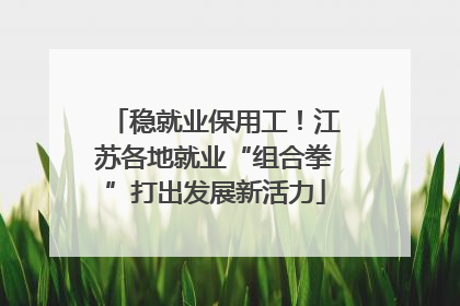 稳就业保用工！江苏各地就业“组合拳”打出发展新活力