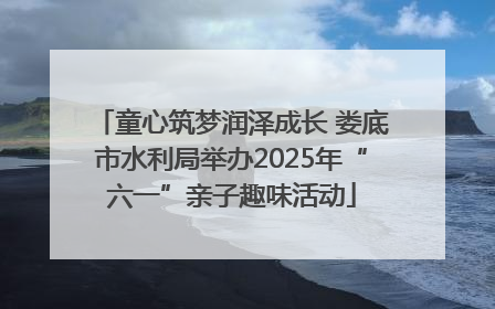 童心筑梦润泽成长 娄底市水利局举办2025年“六一”亲子趣味活动