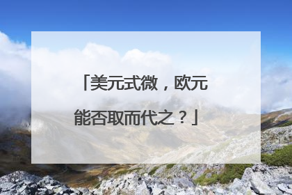 美元式微，欧元能否取而代之？