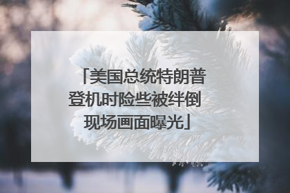 美国总统特朗普登机时险些被绊倒 现场画面曝光