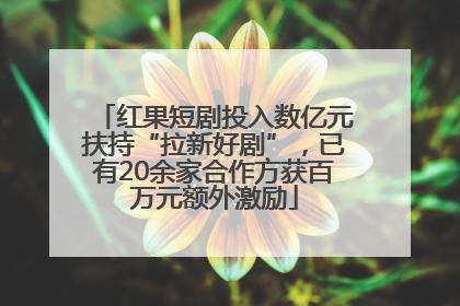 红果短剧投入数亿元扶持“拉新好剧”，已有20余家合作方获百万元额外激励