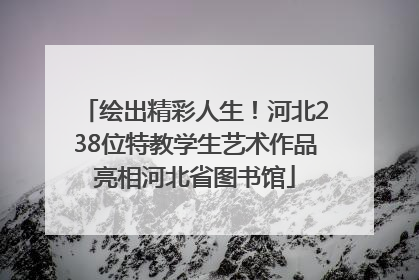 绘出精彩人生！河北238位特教学生艺术作品亮相河北省图书馆