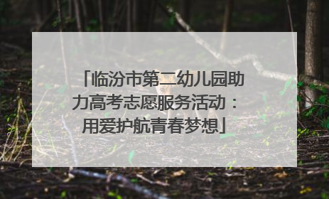 临汾市第二幼儿园助力高考志愿服务活动：用爱护航青春梦想