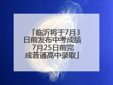 临沂将于7月3日前发布中考成绩 7月25日前完成普通高中录取