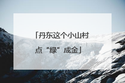 丹东这个小山村点“绿”成金
