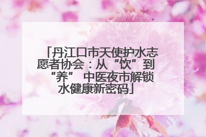 丹江口市天使护水志愿者协会：从“饮”到“养” 中医夜市解锁水健康新密码
