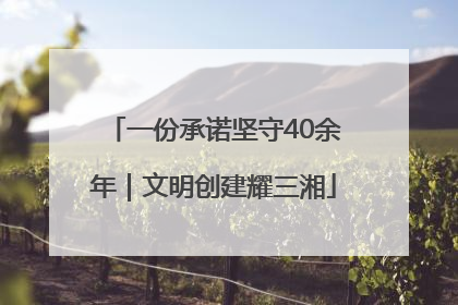 一份承诺坚守40余年｜文明创建耀三湘