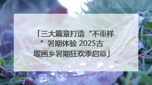 三大篇章打造“不重样”暑期体验 2025古堰画乡暑期狂欢季启幕