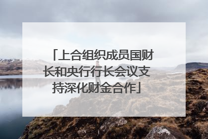 上合组织成员国财长和央行行长会议支持深化财金合作