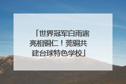 世界冠军白雨露亮相铜仁！莞铜共建台球特色学校
