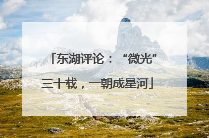 东湖评论：“微光”三十载，一朝成星河