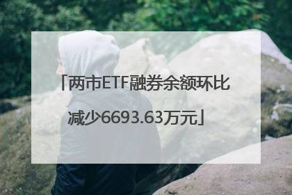 两市ETF融券余额环比减少6693.63万元