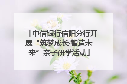 中信银行信阳分行开展“筑梦成长·智造未来”亲子研学活动