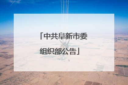 中共阜新市委组织部公告