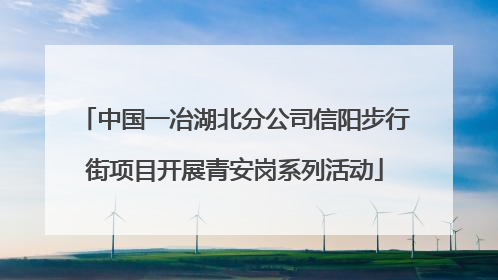 中国一冶湖北分公司信阳步行街项目开展青安岗系列活动