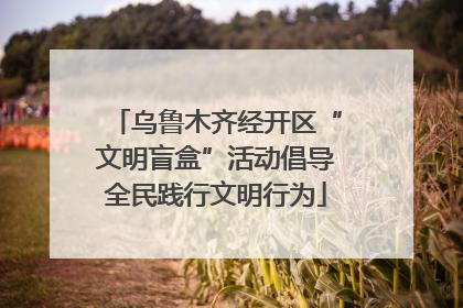 乌鲁木齐经开区“文明盲盒”活动倡导全民践行文明行为