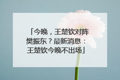 今晚，王楚钦对阵樊振东？最新消息：王楚钦今晚不出场