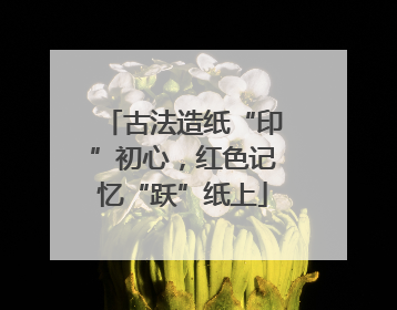 古法造纸“印”初心，红色记忆“跃”纸上