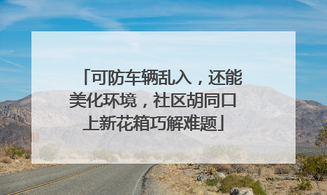 可防车辆乱入，还能美化环境，社区胡同口上新花箱巧解难题