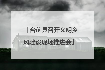 台前县召开文明乡风建设现场推进会
