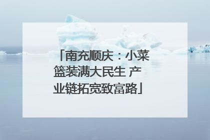 南充顺庆：小菜篮装满大民生 产业链拓宽致富路