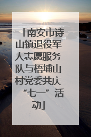 南安市诗山镇退役军人志愿服务队与梧埔山村党委共庆“七一”活动