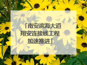 南安滨海大道翔安连接线工程加速推进