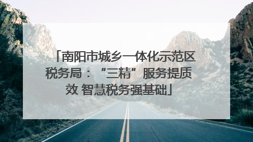 南阳市城乡一体化示范区税务局：“三精”服务提质效 智慧税务强基础