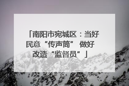 南阳市宛城区：当好民意“传声筒” 做好改造“监督员”