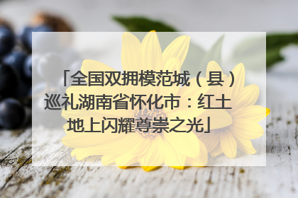 全国双拥模范城（县）巡礼湖南省怀化市：红土地上闪耀尊崇之光