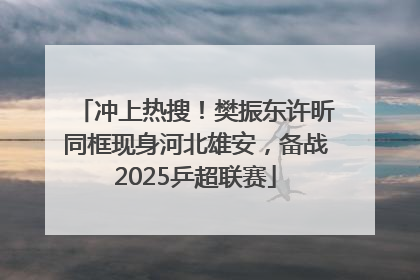 冲上热搜！樊振东许昕同框现身河北雄安，备战2025乒超联赛